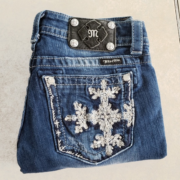 Miss Me Denim - MISS ME Bootcut Jeans Rhinestones Slim Boot
